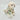 White teddy bear wearing a colorful shirt on a light gray background