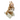 Dog wearing a brown bunny costume on a white background