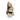 Small dog in a brown bunny costume on a white background