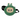 Green textured bag with a cartoon face and bunny ears on a white background