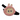 Plush toy with a cartoon face and bunny ears on a white background