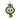 Plush keychain with a cartoonish face on a white background