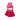 Pink dog dress with star pattern on a white background